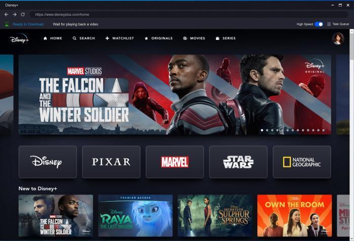 BBFly Disney Plus Downloader showing the Disney Plus login page to connect your account